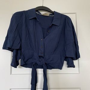 Anthropologie Blouse Crop Top